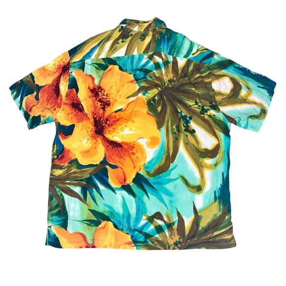 Jams World Size L Vintage Sunburst Hawaiian Shirt Button Up Short Sleeve Floral - Picture 3 of 4